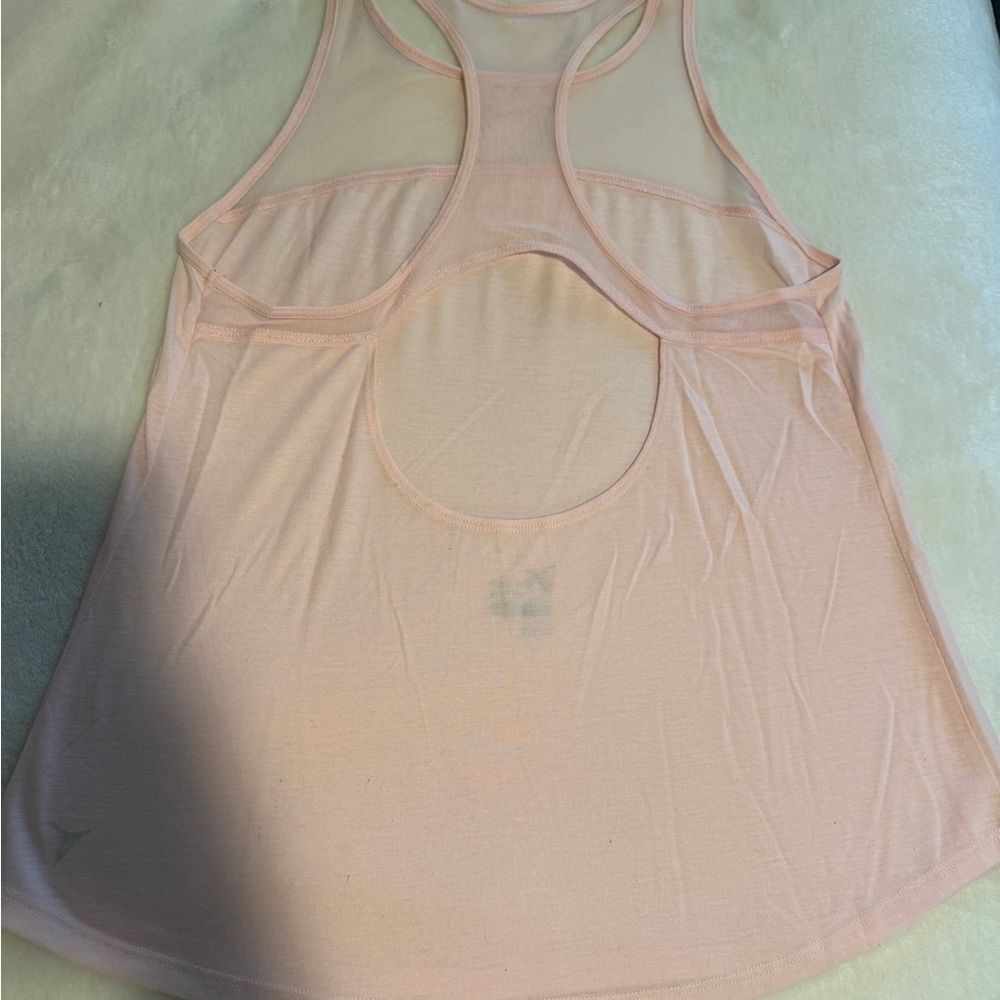 Light Pink Racerback Mesh Tank Top - Picture 2 of 2